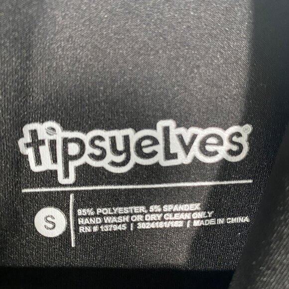 Tipsy Elves Womens Skeleton Print Costume Bodysuit S Halloween fun party event - Picture 5 of 9